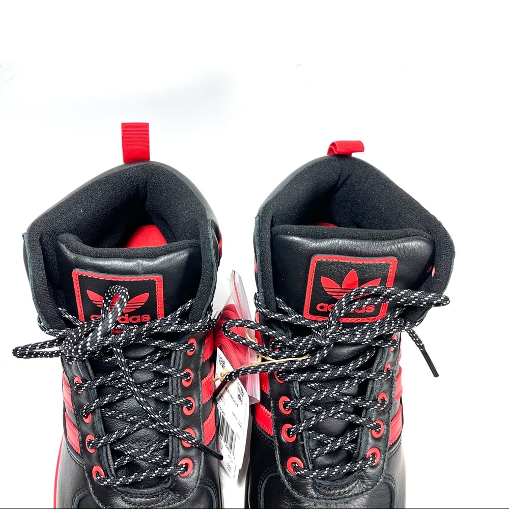 Adidas Men’s Chasker Boots Black Red Leather GY1199 Size 8 - Picture 7 of 13